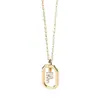 Artículo de Moda Caliente Transfronterizo: Collar con Alfabeto de 26 Letras con Colgante Incrustado de Circonita, Diseño Exquisito, Accesorio de Cadena para Clavícula Personalizado