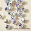 Uñas Postizas Decoradas con Pedrería para Uñas Stiletto de Copo de Nieve Súper Brillante Nuevos Cristales para Uñas de Flor de Hielo Navideña Colores Mixtos Decoraciones para Uñas