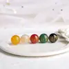 Pulseira com Contas de Vidro em Formato de Coração Amarelo, Verde, Branco, Preto e Vermelho Acessórios Contas Soltas DIY Feito à Mão Contas de Bodhi Buda Contas Espaçadoras