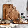 Tabla de cortar para picar fruta de madera maciza gruesa se puede configurar especificaciones tabla de cortar de madera de acacia tabla de cortar para el hogar tabla de cortar con patrón de espina de pescado
