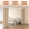 Pantalla Partición de Piso a Techo para Sala de Estar, Cortina de Puerta de Habitación, Nuevo Tipo de Cortina Partición Colgante sin Perforación para Salón de Belleza y Dormitorio