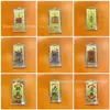Adesivos de Celular Dourados como Lembrancinhas para Boa Sorte e Riqueza, Cartões de Ouro Puro para Atrair Fortuna, Cartas da Fortuna para Celular no Atacado