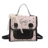 Mochila Pequeña Estilo Universitario con Estampado de Lazo para Mujer Verano 2025 Nueva Mochila Casual de Viaje Estilo Coreano de Moda