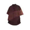 Nueva Camisa Casual de Verano 2026 para Hombre con Diseño de Textura Vertical de Moda, Color Sólido, Sencilla, sin Cuello, Corte Holgado