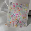 Dopamina Fofo Irregular Tridimensional Gelatina Adesivos para Nail Art Cor de Doce Coração Embossado Acessórios de Rosto Atacado