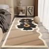 Alfombra de noche resistente a las manchas, sencilla, con flores pequeñas, a prueba de frío, cálida, tipo cachemira, manta de noche, para uso doméstico, resistente al desgaste, fácil cuidado, manta para ventanal