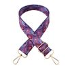 Bolsa feminina com alça larga e estampa de flor com transferência de calor, acessórios decorativos, alça longa ajustável para ombro, atacado