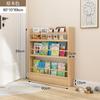Estantería de puerta ultrafina de madera maciza para colgar en la pared, armario de almacenamiento para niños, armario estrecho integrado en la pared de varias capas.