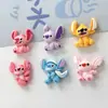 Accesorios de Resina Brillantes de Dibujos Animados Stitch Material para Manualidades Pegamento Cremoso Funda de Teléfono Móvil Llavero Pasador Joyería Venta al por Mayor