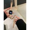 Para Apple Watch Apple 8 Pulseira Pequena Estilo Fragrante Camélia Duplo Círculo Diamante iwatch67 Pulseira Nicho