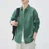 Camisa de manga larga de tela Oxford para hombre, ropa de otoño de alta gama para hombre, chaqueta casual versátil estilo japonés 2026 al por mayor