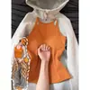 Top Regata Verde Menta com Decote U e Bojo para Mulheres, Refrescante de Verão Clareador Versátil Camada Base Camiseta