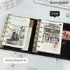 Cuaderno de Hojas Sueltas A7 Magnético Marrón Oscuro de Xiaohongshu con Doble Espiral, Diario y Bloc de Notas Portátil Creativo de Cuero de Alto Valor