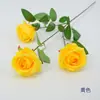 Flor de Rosa Pérola Simulada de Galho Único com 3 Cabeças Flor para Mesa de Hotel Flor para Mesa de Conferência Arranjo de Flores Ornamento Floral Decorativo para Sala de Estar