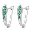 Brincos de Strass Femininos Prata Esterlina 925 Estilo Simples Ins Cor Versátil Zircônia Strass Argola de Orelha Moda Joia de Orelha Elegante