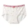 Calcinhas de algodão respiráveis para mulheres, estilo doce, estampa de leopardo com laço, entrepernas estendido, 10A antibacteriana, cuecas femininas de algodão Classe A