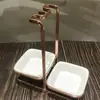 Suporte para Colher de Sopa Aço Inoxidável Suporte para Hashi de Panela Quente Conjunto Suporte de Armazenamento de Cozinha Doméstica Suporte para Pendurar Colheres Suporte para Concha de Sopa de Hotel