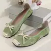 Zapatos Planos de Moda Franceses de Punta Cuadrada y Boca Baja para Mujer 2026 Nuevo Estilo Primavera y Verano con Faldas y Zapatos Mary Jane de Suela Suave