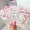 Cuaderno Lindo de Gato Kt Ins de Aspecto Alto Estudiante A5 Cuaderno de Espiral Engrosado Cuaderno de Notas Tareas Papelería Linda Transfronterizo