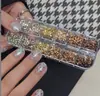 Juego de 12 piezas de lentejuelas de estrella huecas ultradelgadas, polvo de brillo, decoraciones de uñas de pentagrama de PET y accesorios de uñas ponibles