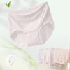Seda de Morera 10A Algodón Antibacteriano Ropa Interior para Mujer Ropa Interior de Algodón Cintura Media-Alta Ropa Interior para Mujer Sin Costuras Talla Grande