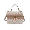 Bolsa Transversal Feminina Estampada Retro da Moda Novo Estilo Splicing Bolsa de Ombro Versátil Estilo Ins Bolsa Popular de Mão