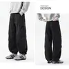 Pantalones cargo de pierna curva para hombre, corte recto holgado, pantalones casuales para hombre primavera/otoño 2025, nueva marca de alta gama de moda 2026