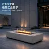 Mesa de Fogão Externo Gás Madeira Álcool Aquecimento Pousada Pátio Hotel Engenharia Lareira de Fogo Real Customização OEM