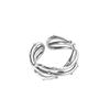 Anillo Retro de Espinas Personalizado Coreano para Mujer, Popular Nuevo Nicho Geométrico Irregular de Doble Capa Abierto para Dedo Índice Tendencia