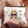 Nueva Bolsa de Maquillaje Impermeable de Lino de Amazon Más Vendida Bolsa de Cosméticos para Maestra Bolso de Mano Neceser Bolsa de Almacenamiento Bolsa Pequeña de Tela