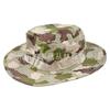 Sombrero redondo transfronterizo, nuevo, americano, parasol, de verano, Bennie, de borde redondo, para montañismo, pescador, protector solar, camuflaje, para exteriores.
