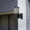 Luminária de parede externa de LED Hotel Villa parede externa cabeça única e dupla luminária de parede simples ABS para cima e para baixo luminária de parede alumínio Exterior
