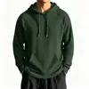 Jaqueta com capuz de malha waffle outono/inverno nova, europeia e americana, moletom com capuz casual de caimento solto e manga longa masculino, moletom masculino