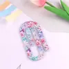 Novos Clips de Papel Acrílicos Transparentes Criativos, Clipes Coloridos Fofos para Documentos, Provas, Livros e Decoração