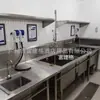 Fregadero de Acero Inoxidable para Escritorio Comercial de Piscina, de una Ranura, con Desagüe Izquierdo, Acero Inoxidable 304, Lavabo 201
