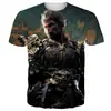 Transfronterizo AliExpress Amazon Verano Impresión Digital 3D Juego Mito Oscuro Goku Marea Nacional Camiseta de Manga Corta para Hombre