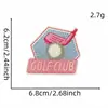 Nuevo Parche de Tela Bordado de Bola de Golf Rosa de Dibujos Animados Serie Deportiva Accesorios para Ropa Parche Bordado Parche Listo para la Venta