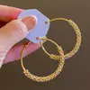 2025 Nuevo Pendiente de Moda de Alto Nivel con Sentido de Nicho Pendiente de Aguja de Plata Simple Lujo Ligero Pendientes de Círculo Grande Pendientes para Mujer