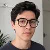Gafas para computadora, micas transparentes para mujer, micas transparentes para hombre, gafas de armazón grande con varillas de metal, adecuadas para el uso diario