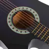 Guitarra folk de madera OEM personalizada de 38 pulgadas para principiantes de nivel de entrada con ángulo faltante de guitarra multicolor en stock para la venta