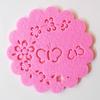 Casamento Transfronteiriço Feltro Colorido Coasters Vazados Cor Sólida Jogos Americanos de Casamento Coasters para Quarto de Casamento Vários Estilos Não Tecido Casamento