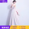 Vestido de Noite 2026 Novo Vestido Longo de Madrinha Estilo Chinês Cheongsam Aprimorado Reunião Anual Vestido de Noite de Banquete Retrô com Mangas Longas