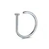 Aros de nariz europeos y americanos en forma de D de acero inoxidable, tachuelas para nariz de acero de titanio, joyería para piercing, tachuelas falsas para nariz sin perforación, venta al por mayor