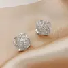 Pendientes de Trébol de Cuatro Hojas con Circonita Estilo Pequeño Fragante Más Vendidos Transfronterizos para Mujer Diseño de Nicho Accesorios de Alta Gama Pendientes Elegantes