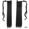 Peluca de cola de caballo para mujer, estilo europeo y americano, con velcro, recta, de fibra química, de seda de alta temperatura, cabello largo y liso, trenza de cola larga.