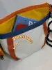 Bolso bandolera bordado de bloques de color estilo japonés, lleno de energía, inspirado en lo vintage, perfecto para estudiantes, vacaciones, compras y salidas casuales