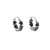 Nicho design cinza cristal lindo brincos fivela de orelha feminino luz temperamento de luxo all-match personalidade simples brincos quentes