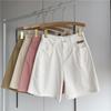 Shorts Jeans Cinco Pontos Feminino 2025 Verão Nova Chegada Cintura Alta Solto Versátil plus size Perna Larga Emagrecedor Elástico Calças Casuais