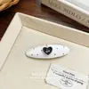 Presilha de Cabelo Prata Coreana Letra Coração Bolinhas Laço Presilha Jacaré Presilha para Franja Lateral para Mulheres Atacado Pequeno Estilo Chanel