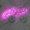 Cadeia de luzes LED 3 cores piscantes fio de cobre cadeia de luzes feriado Dia dos Namorados decoração caixa de presente de flores pequena caixa branca luz de atmosfera